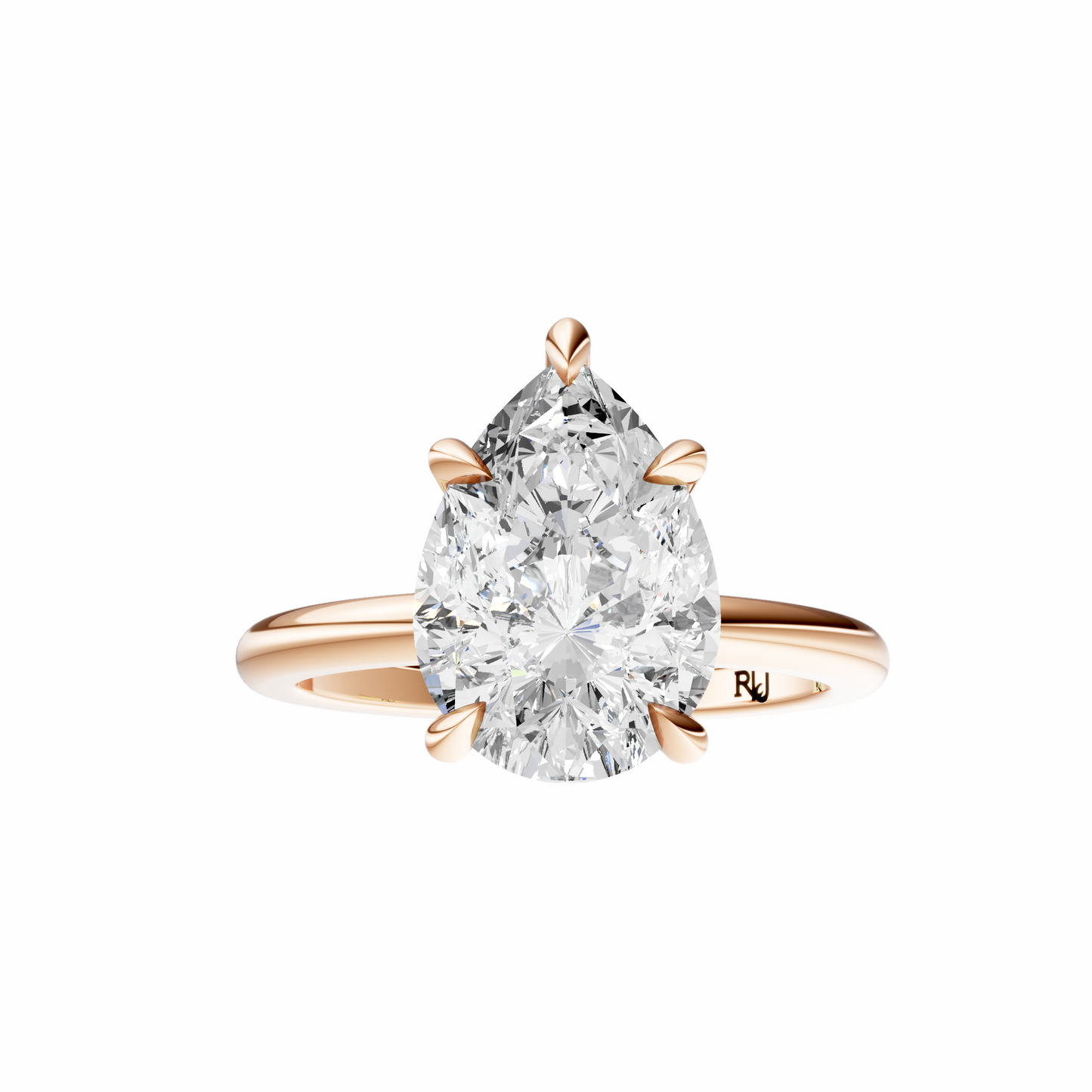 Pear Signature Minimal Solitaire Setting