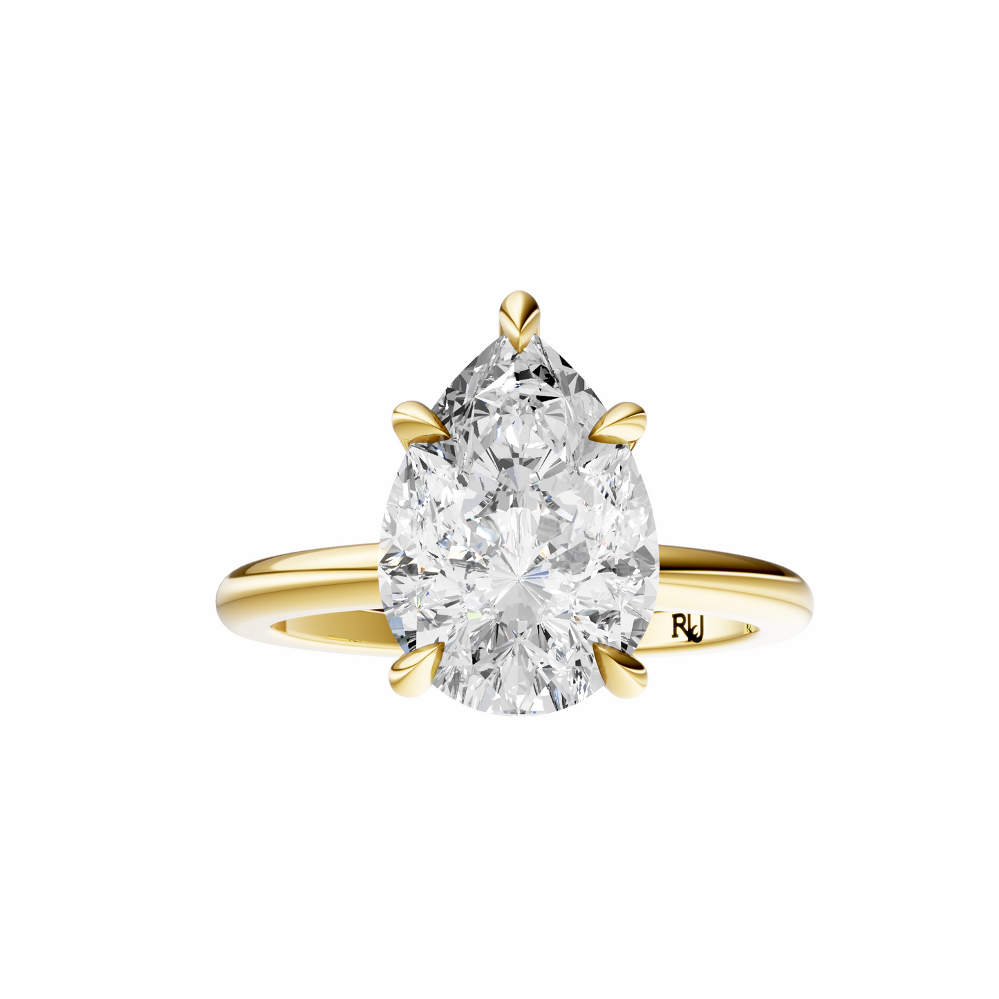 Pear Signature Minimal Solitaire Setting