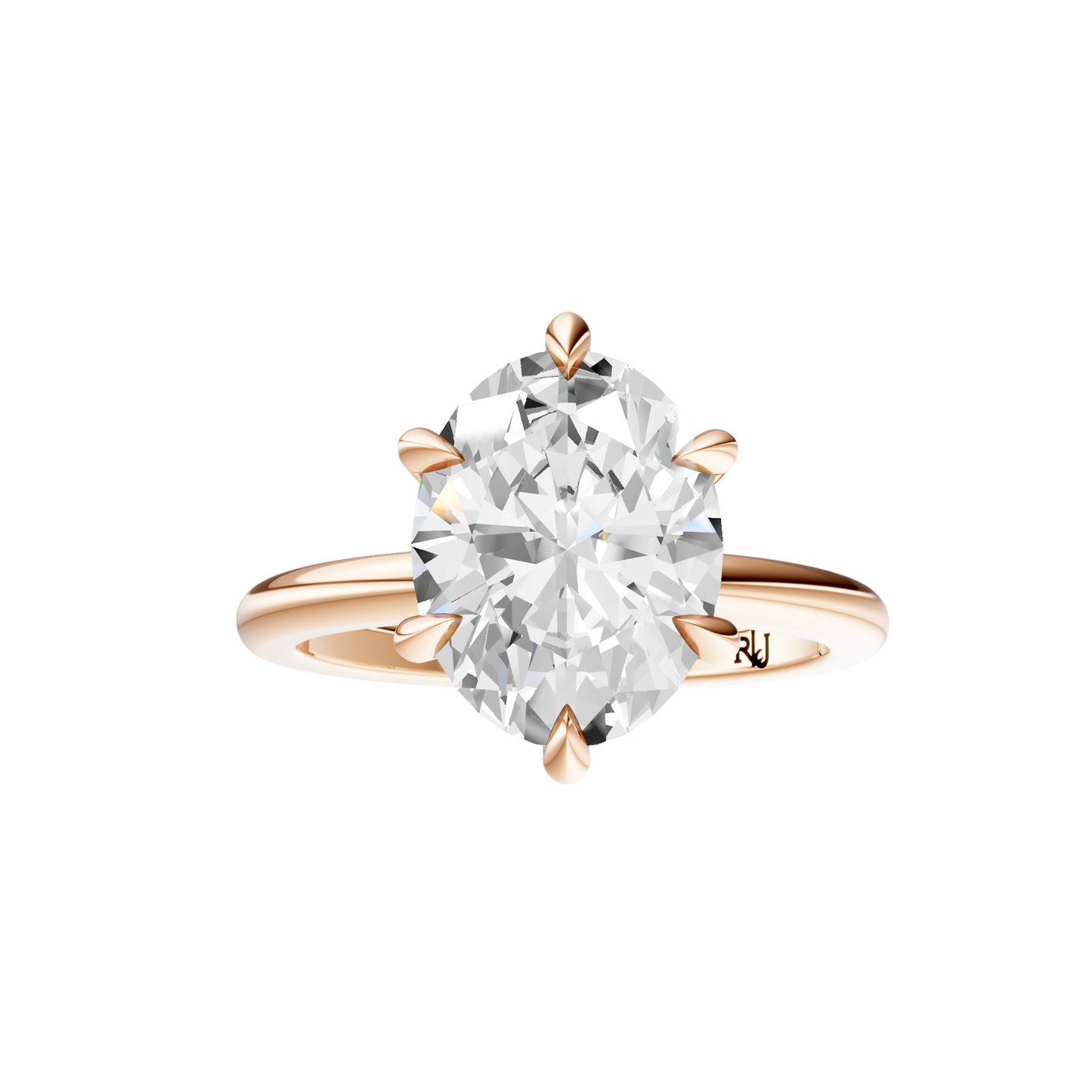 Oval Signature Minimal Solitaire Setting