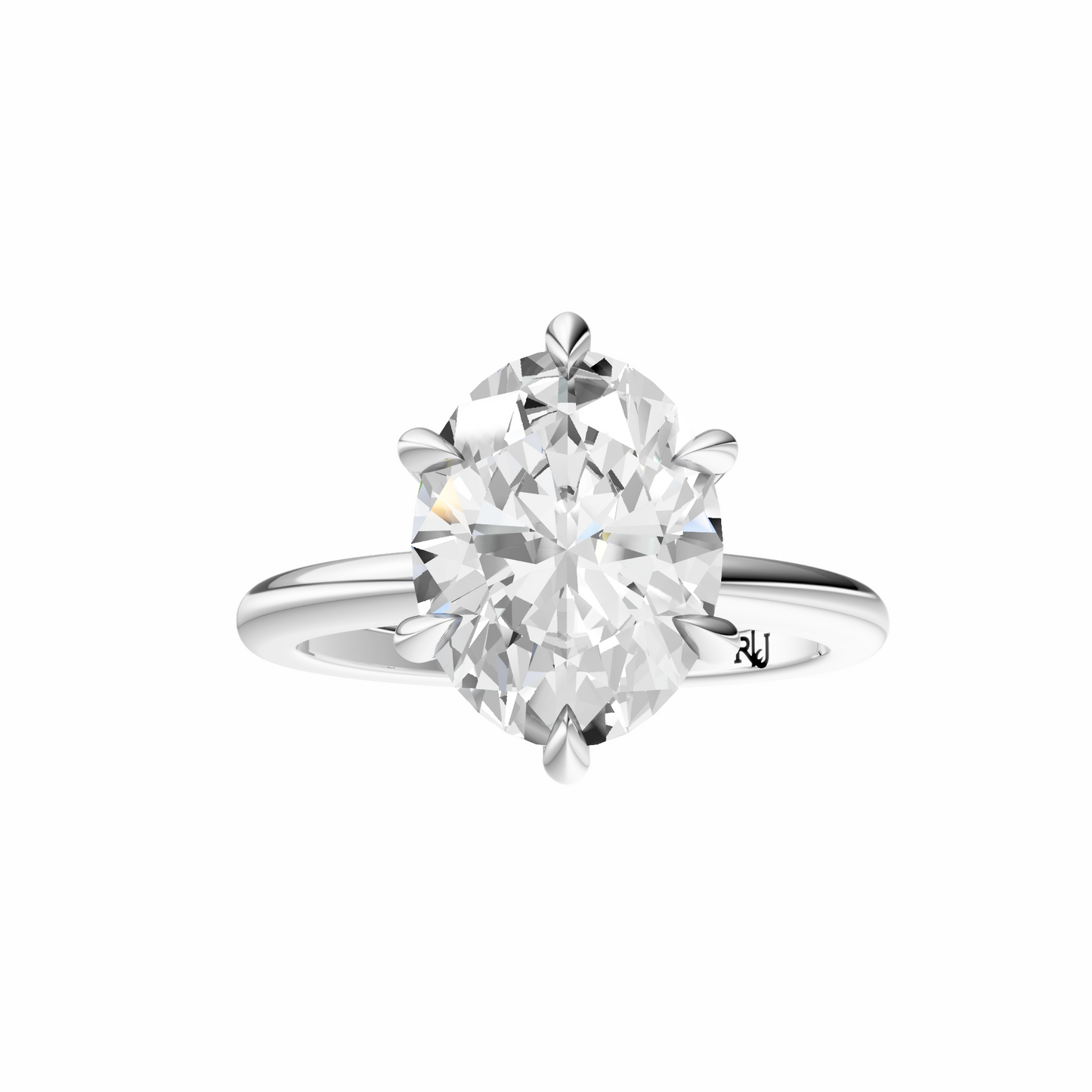 Oval Signature Minimal Solitaire Setting