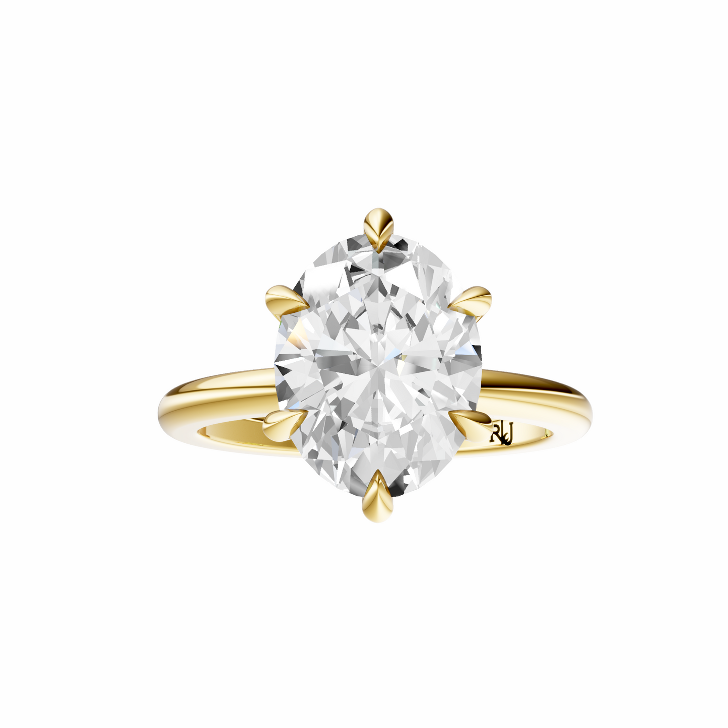 Oval Signature Minimal Solitaire Setting