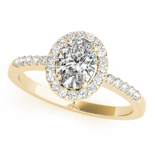 Oval Elegant Halo Basket Setting
