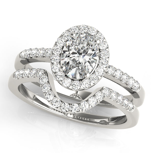 Oval Elegant Halo Basket Setting