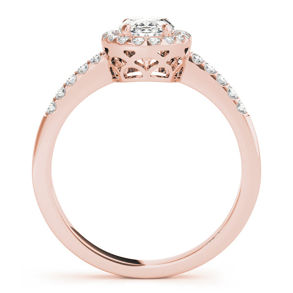 Oval Elegant Halo Basket Setting