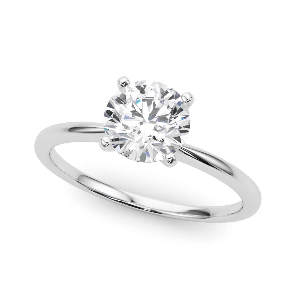 Round 4-prong Solitaire Setting