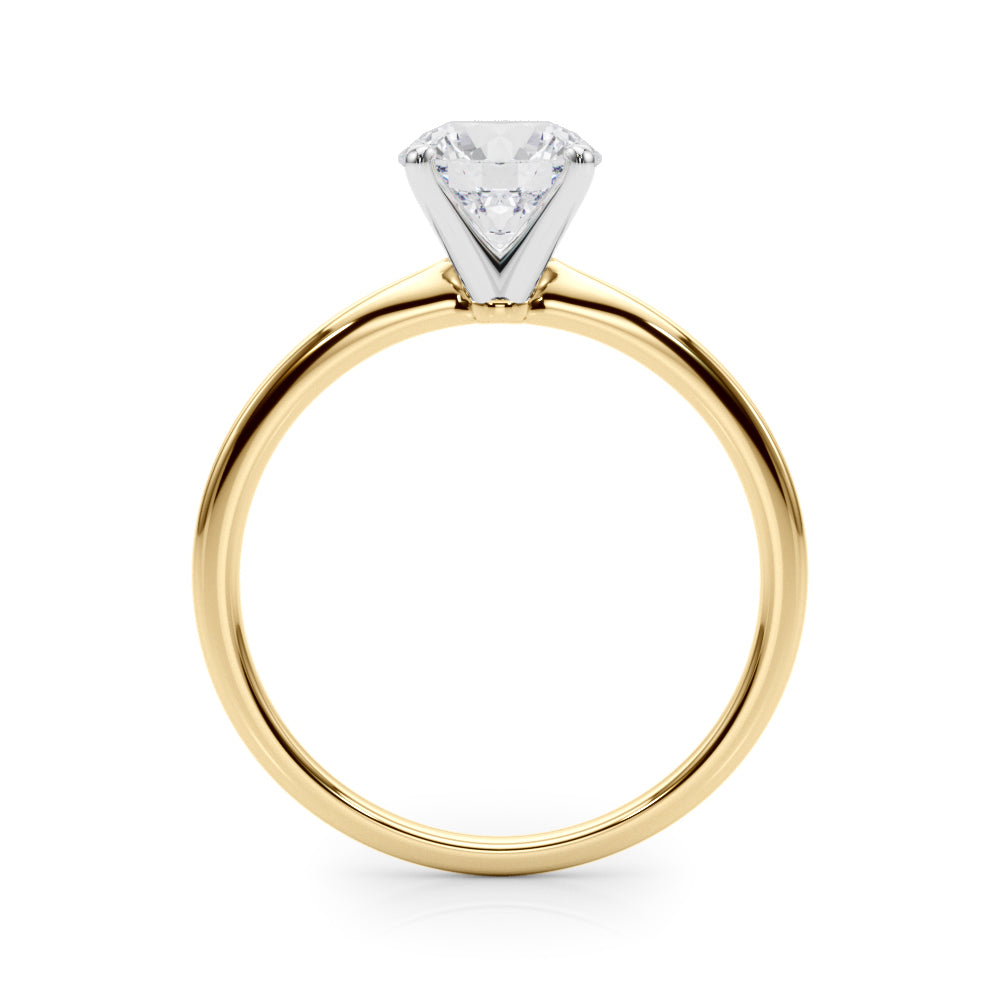 Round 4-prong Solitaire Setting