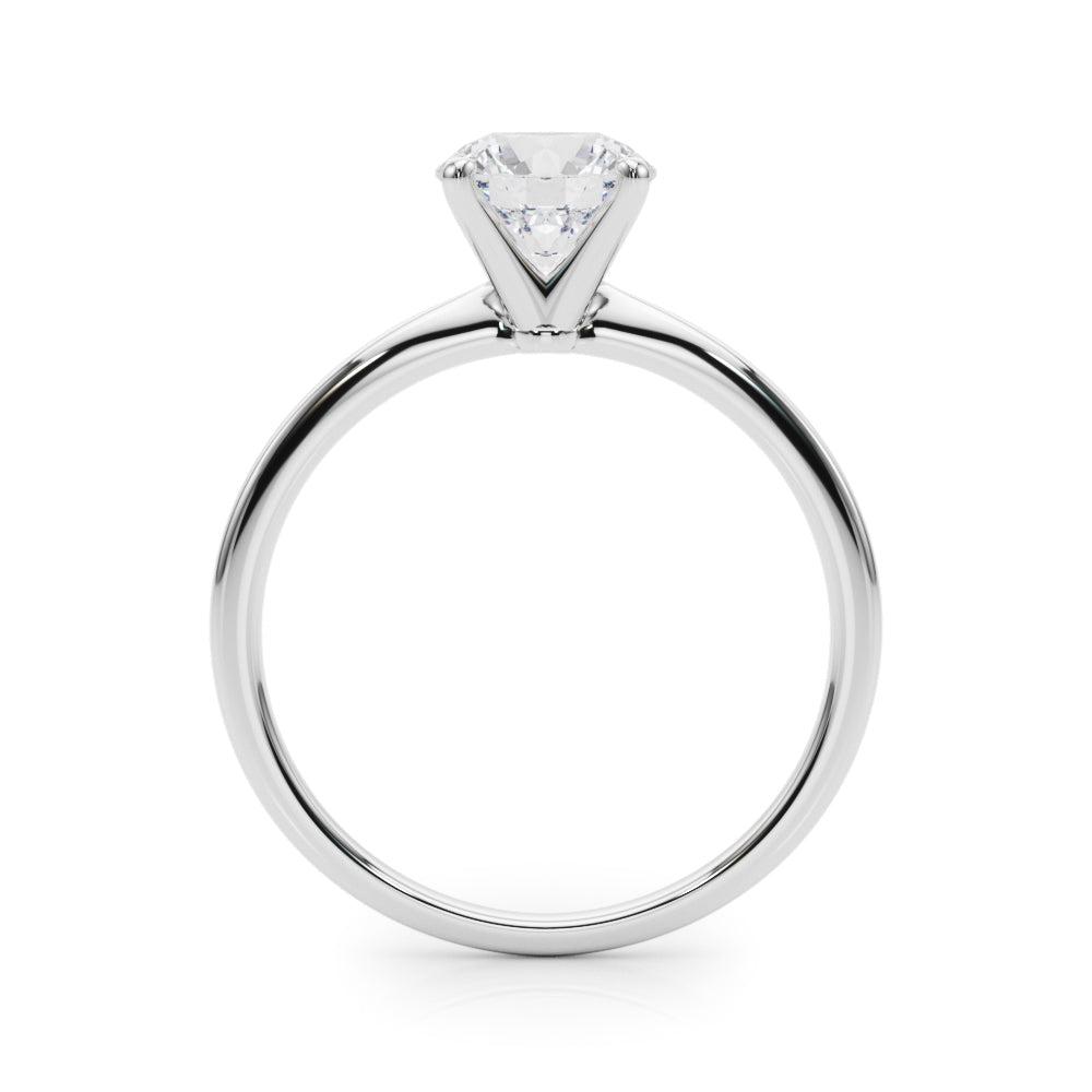 Round 4-prong Solitaire Setting