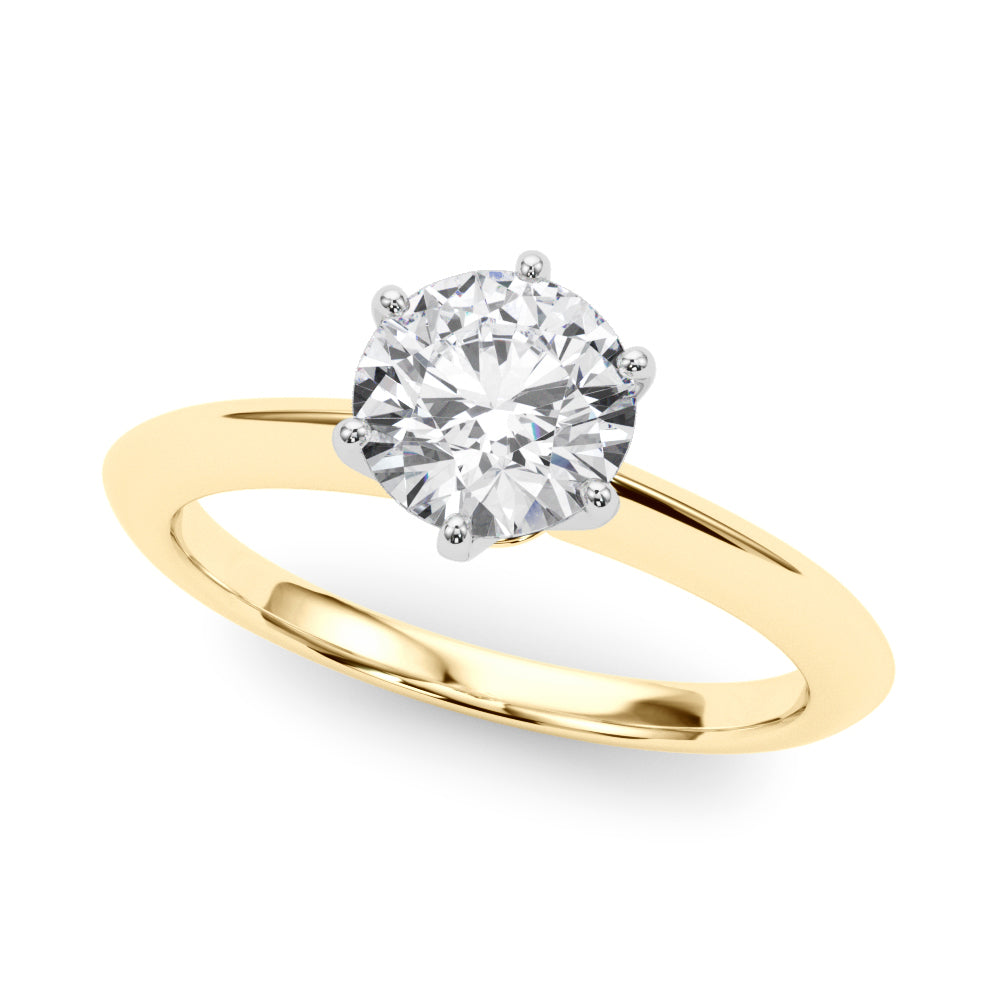 Round Classic 6-prong Solitaire Setting