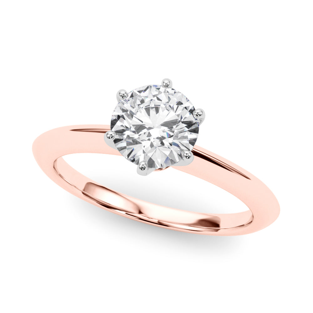 Round Classic 6-prong Solitaire Setting