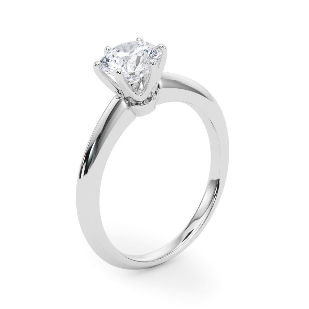 Round Classic 6-prong Solitaire Setting