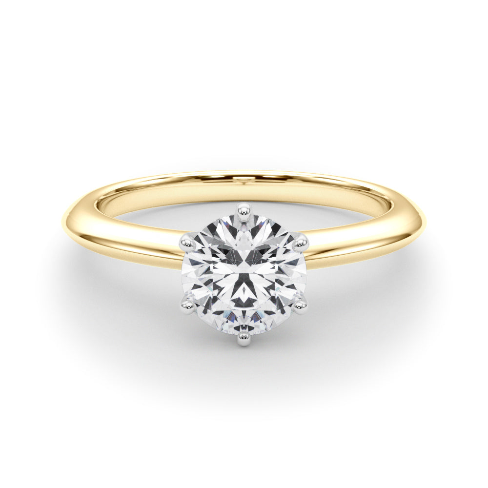 Round Classic 6-prong Solitaire Setting