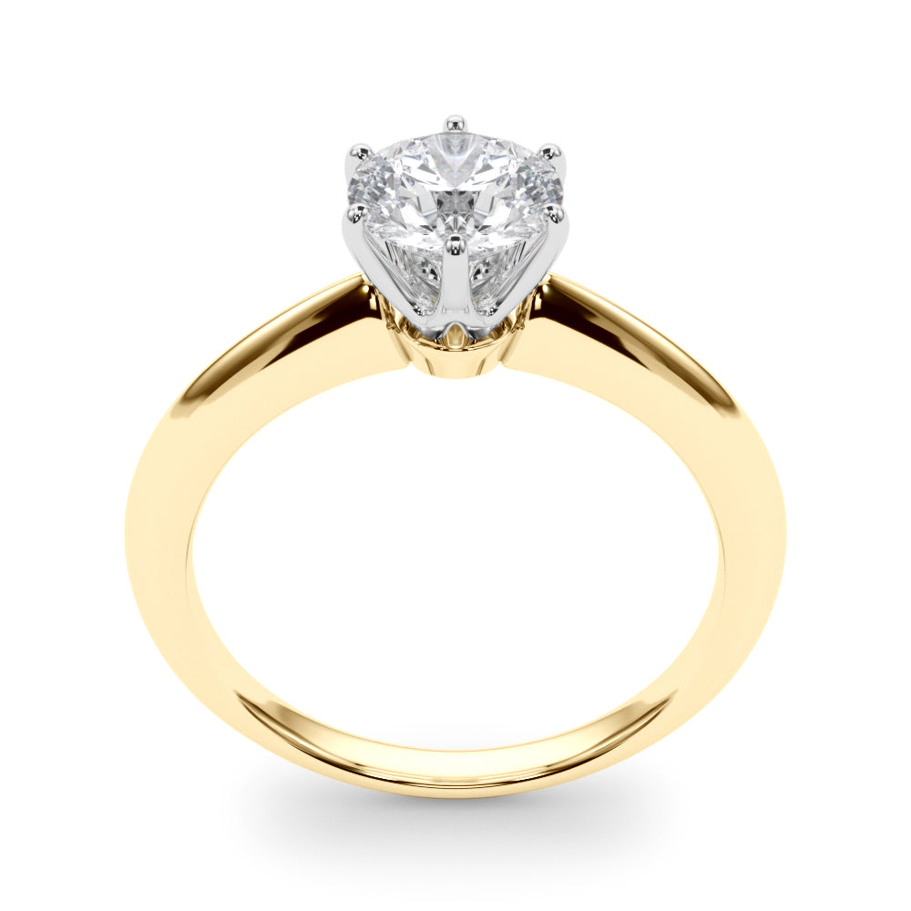 Round Classic 6-prong Solitaire Setting