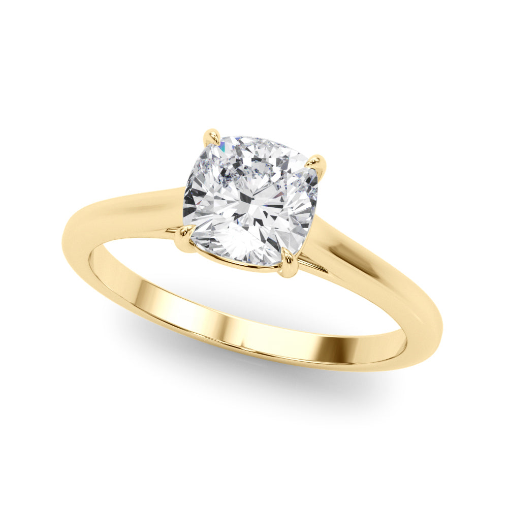 Cushion Petite Cathedral 4-Prong Solitaire Setting