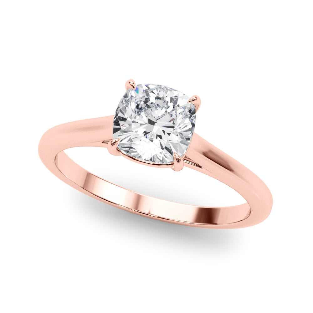 Cushion Petite Cathedral 4-Prong Solitaire Setting