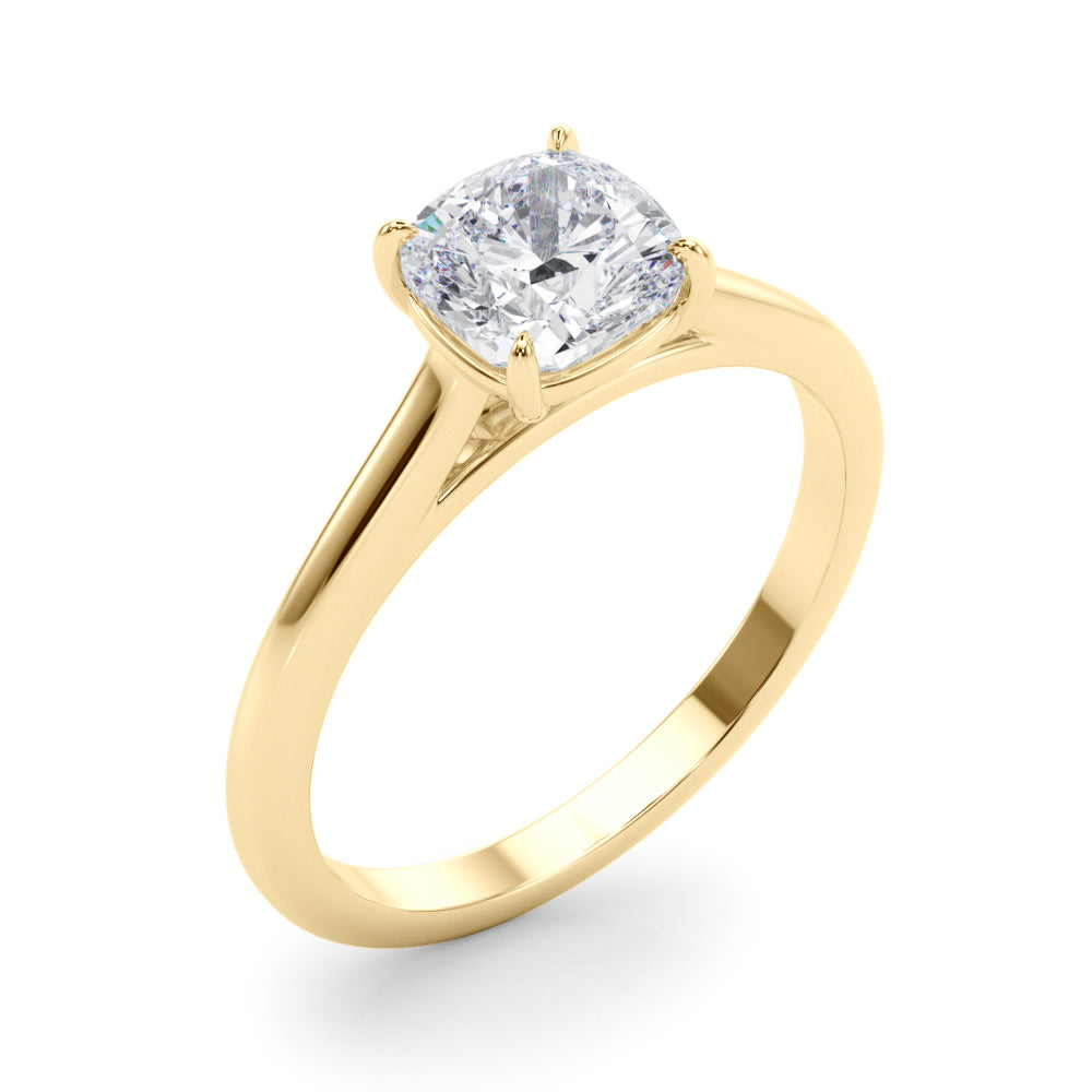 Cushion Petite Cathedral 4-Prong Solitaire Setting