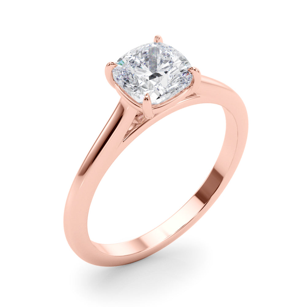 Cushion Petite Cathedral 4-Prong Solitaire Setting