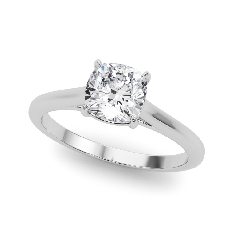 Cushion Petite Cathedral 4-Prong Solitaire Setting