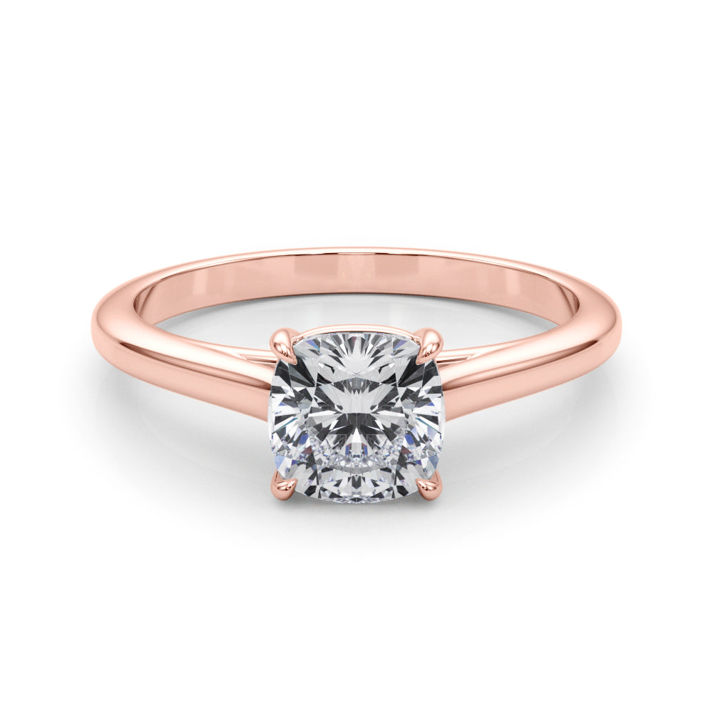 Cushion Petite Cathedral 4-Prong Solitaire Setting