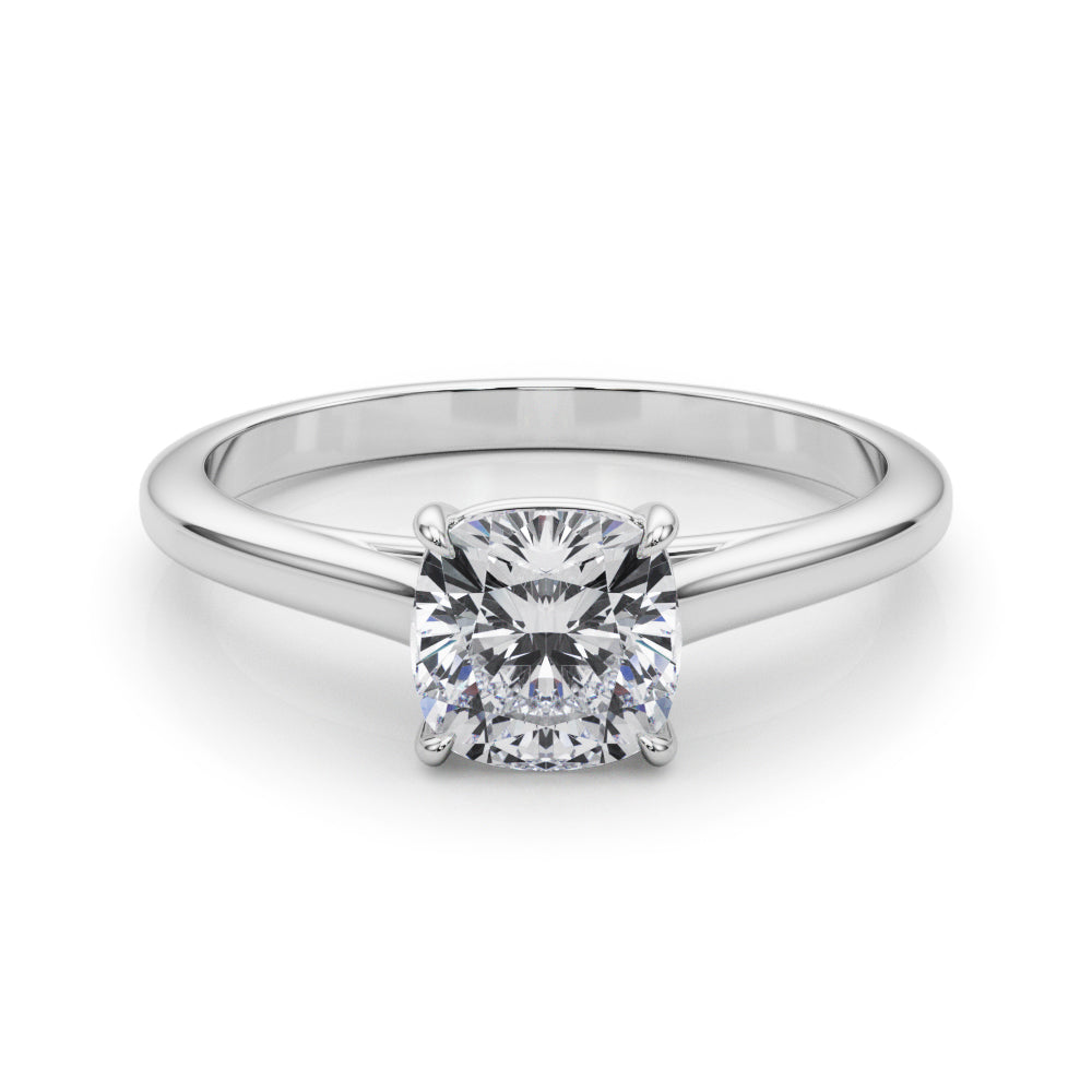 Cushion Petite Cathedral 4-Prong Solitaire Setting
