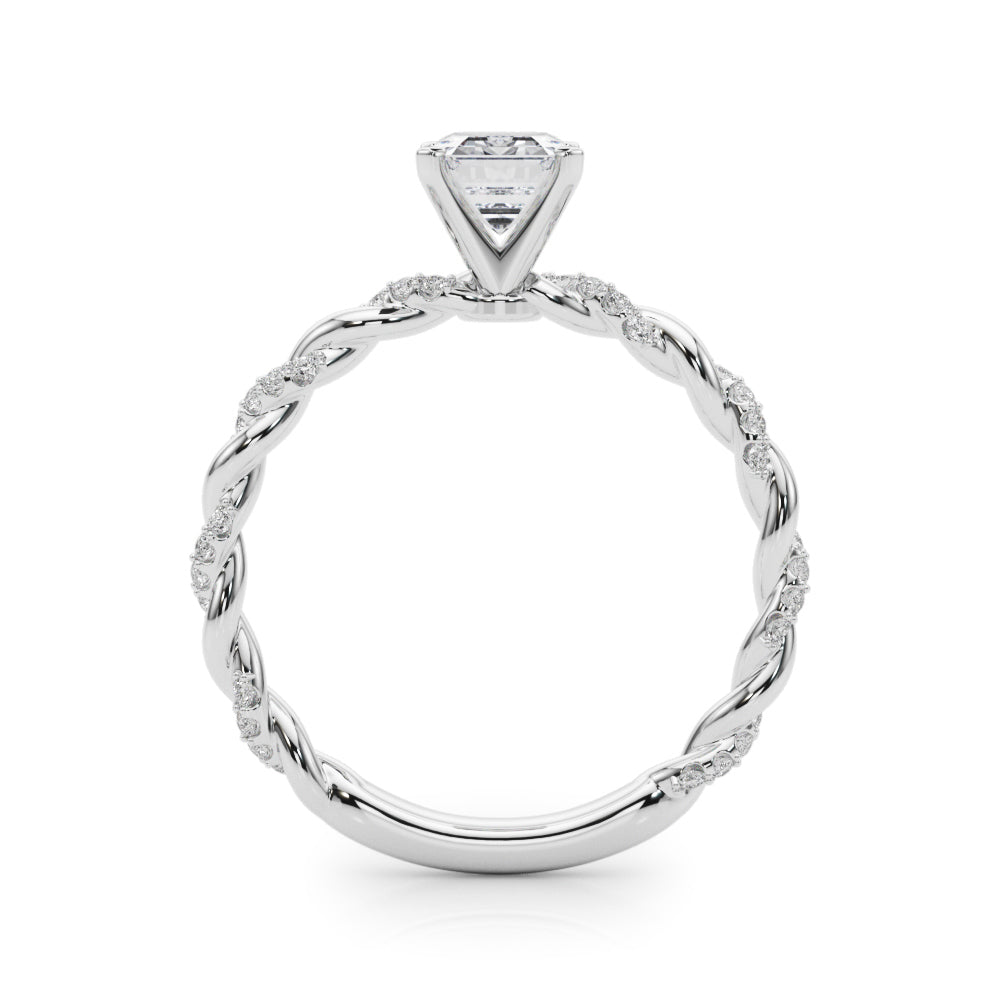 Emerald Accented Twisted Setting