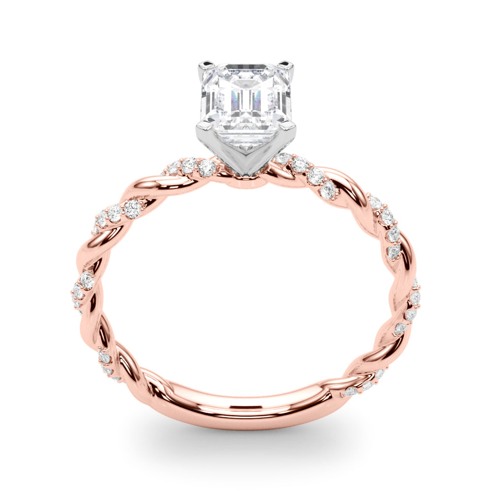 Emerald Accented Twisted Setting