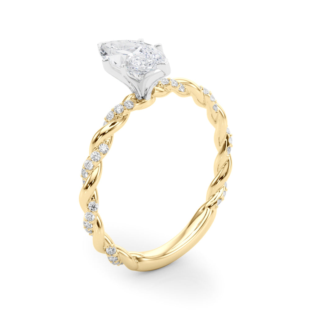 Marquise Accented Twisted Setting