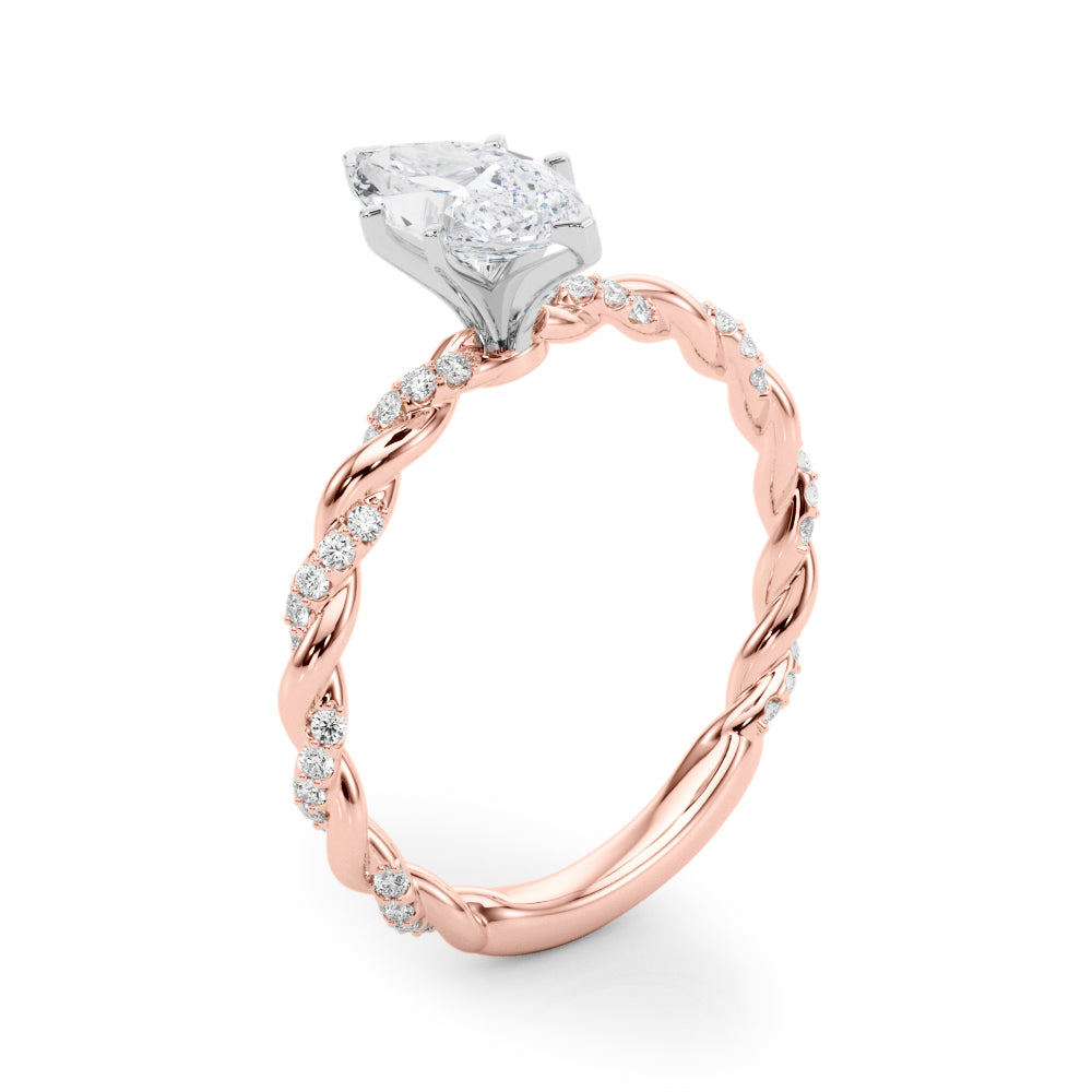 Marquise Accented Twisted Setting