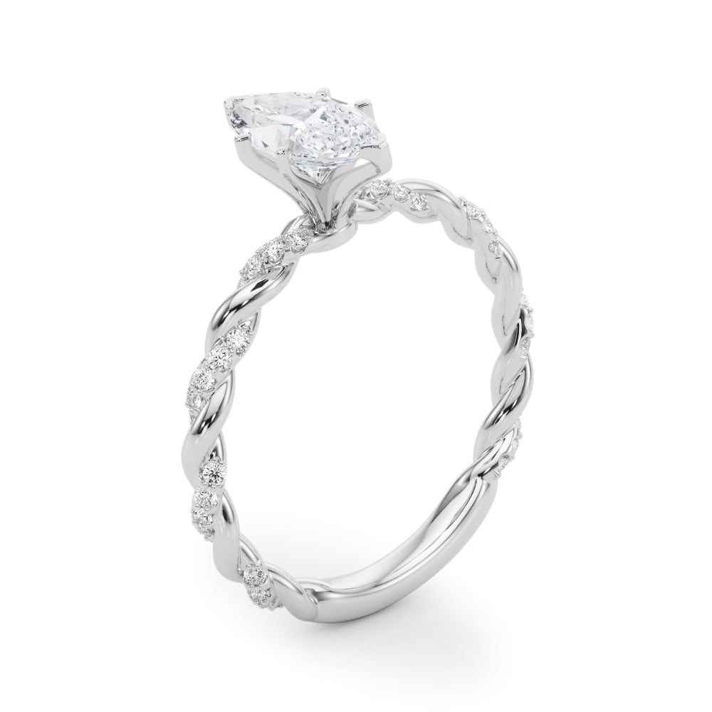 Marquise Accented Twisted Setting