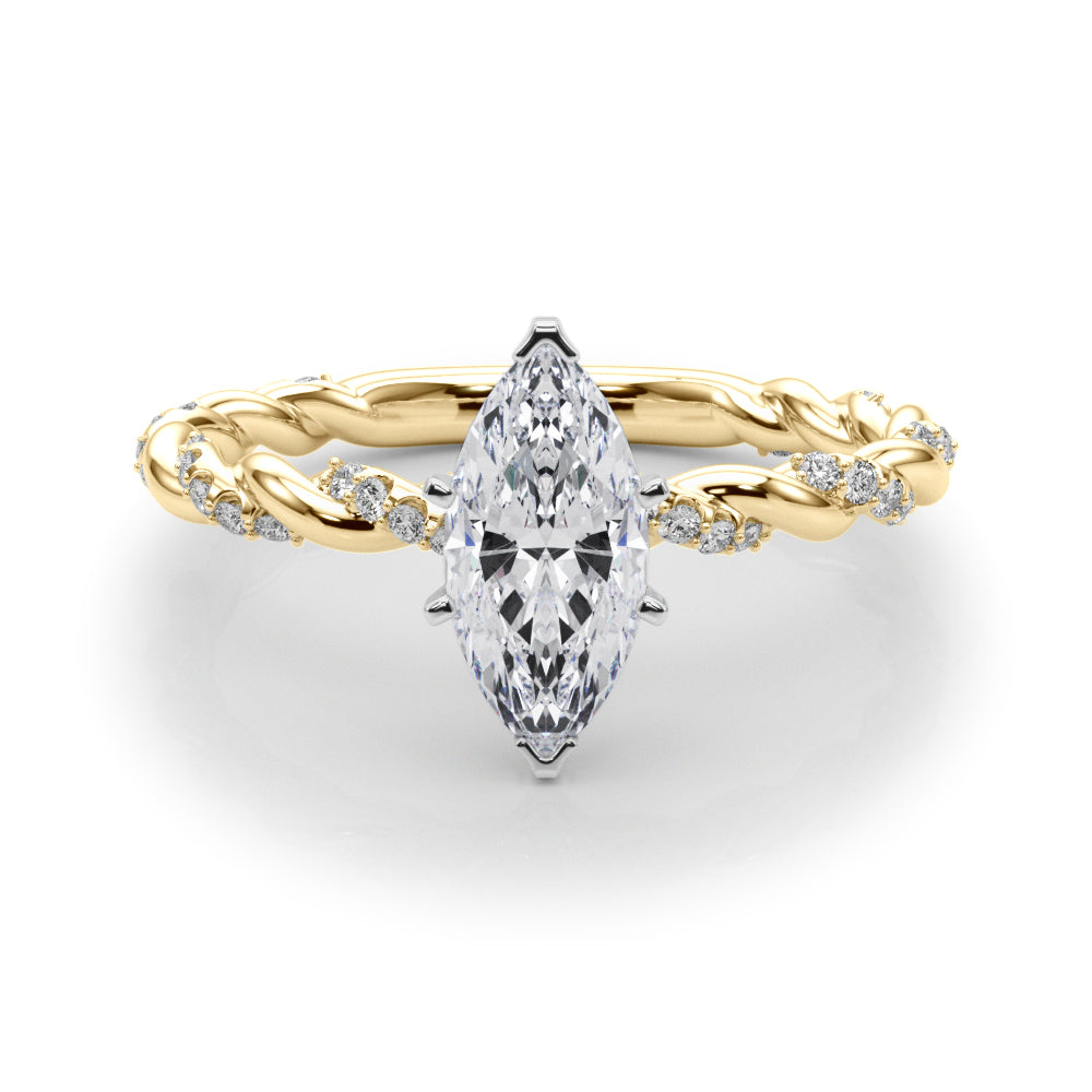 Marquise Accented Twisted Setting
