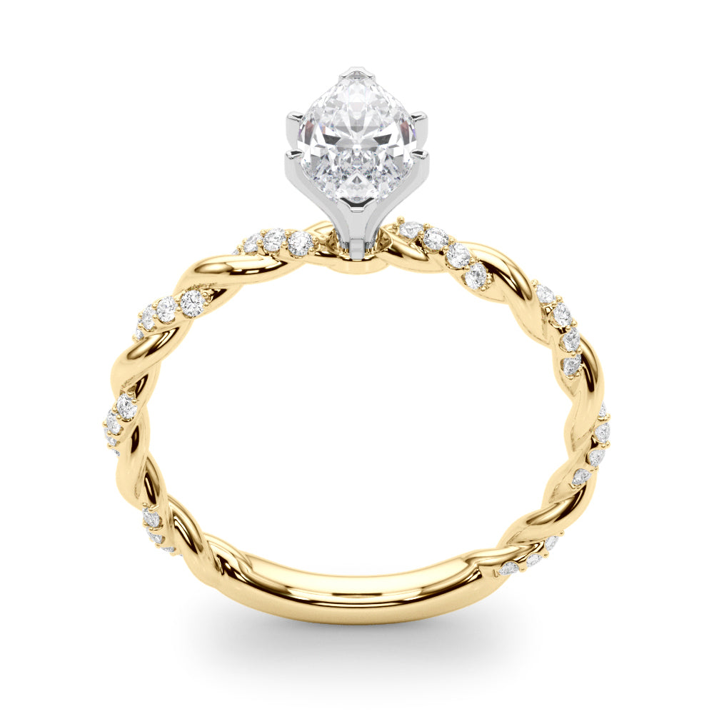 Marquise Accented Twisted Setting