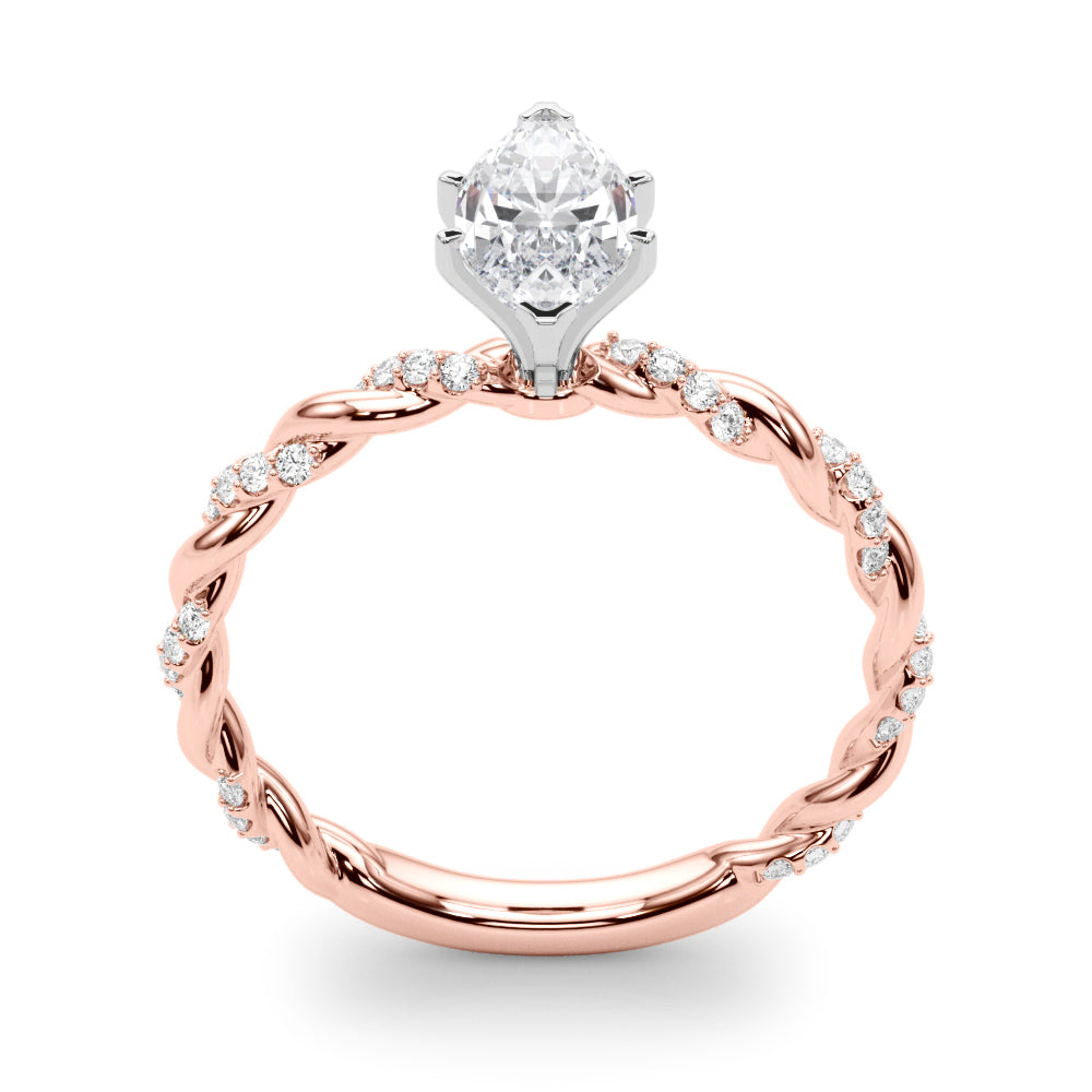 Marquise Accented Twisted Setting
