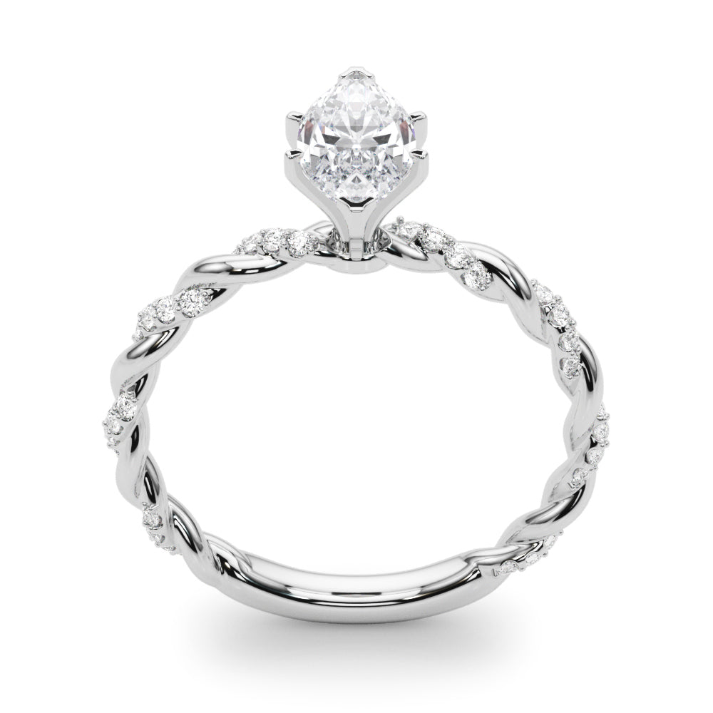Marquise Accented Twisted Setting