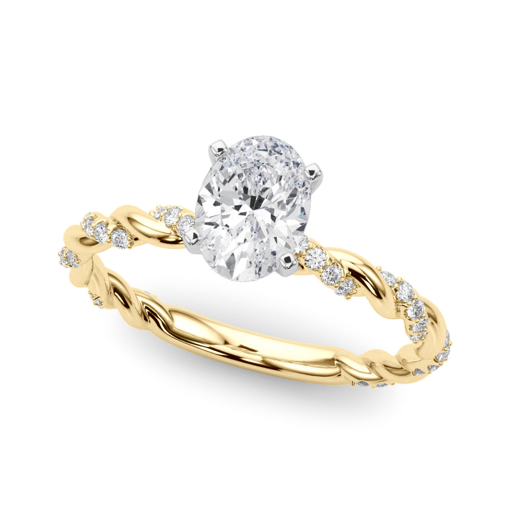 Oval Accented Twisted Setting