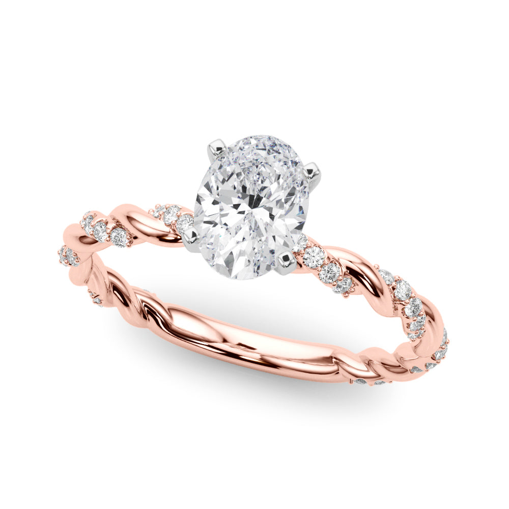Oval Accented Twisted Setting