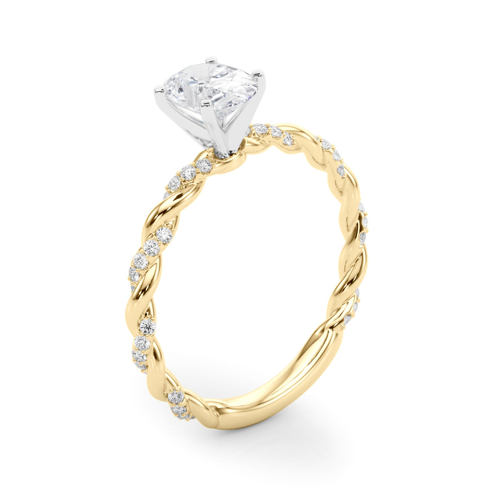 Oval Accented Twisted Setting