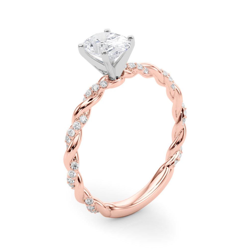 Oval Accented Twisted Setting