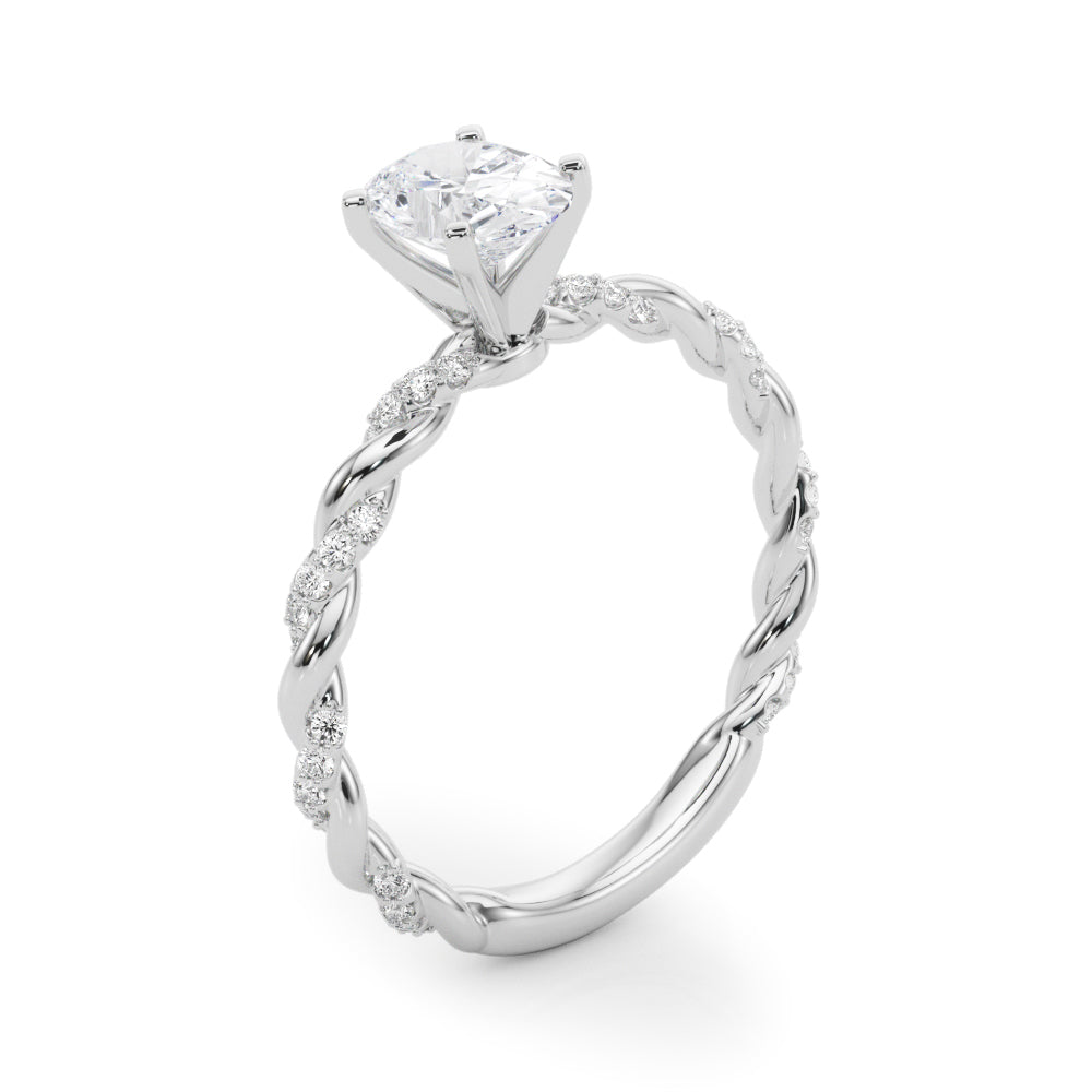 Oval Accented Twisted Setting