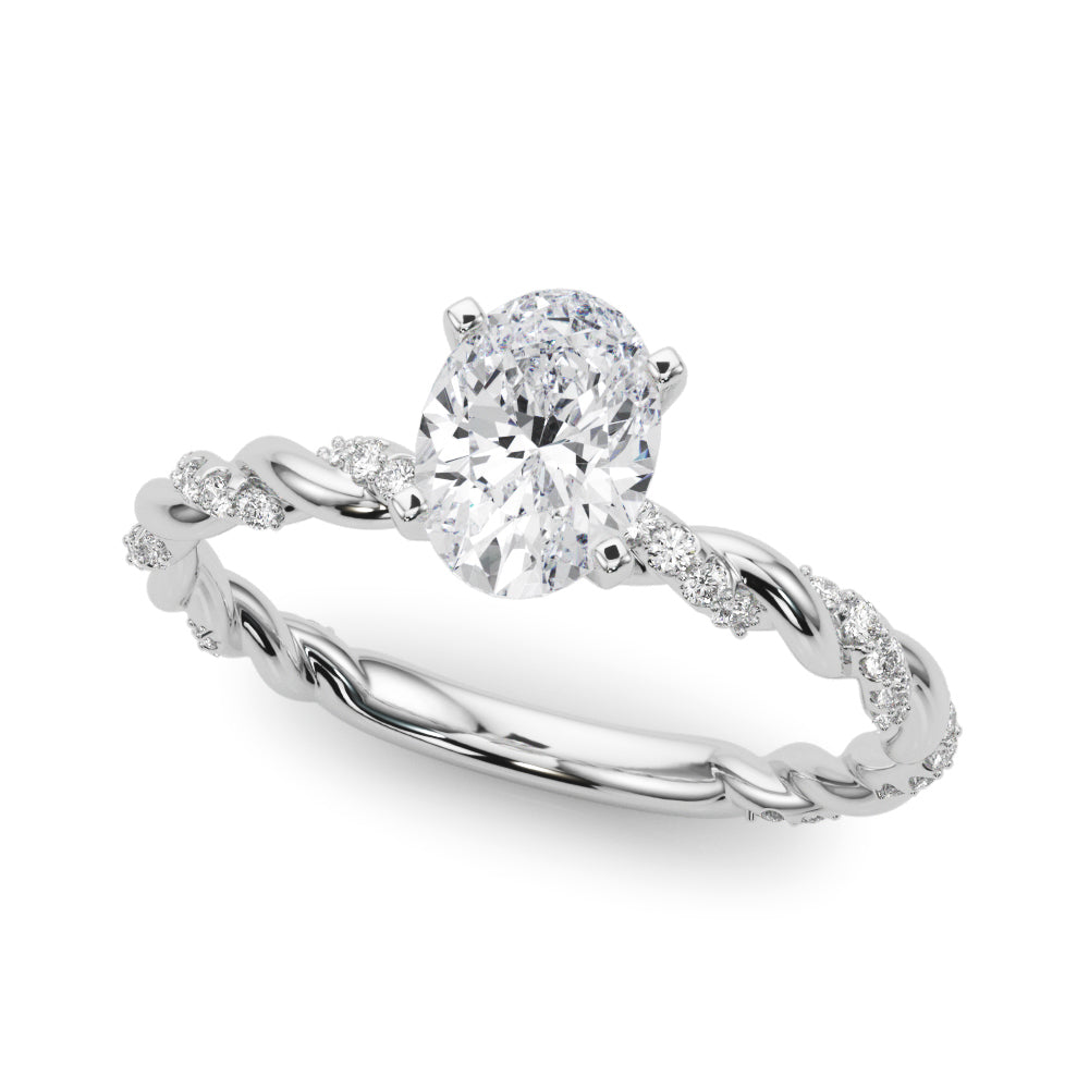 Oval Accented Twisted Setting