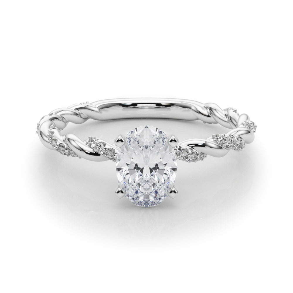 Oval Accented Twisted Setting