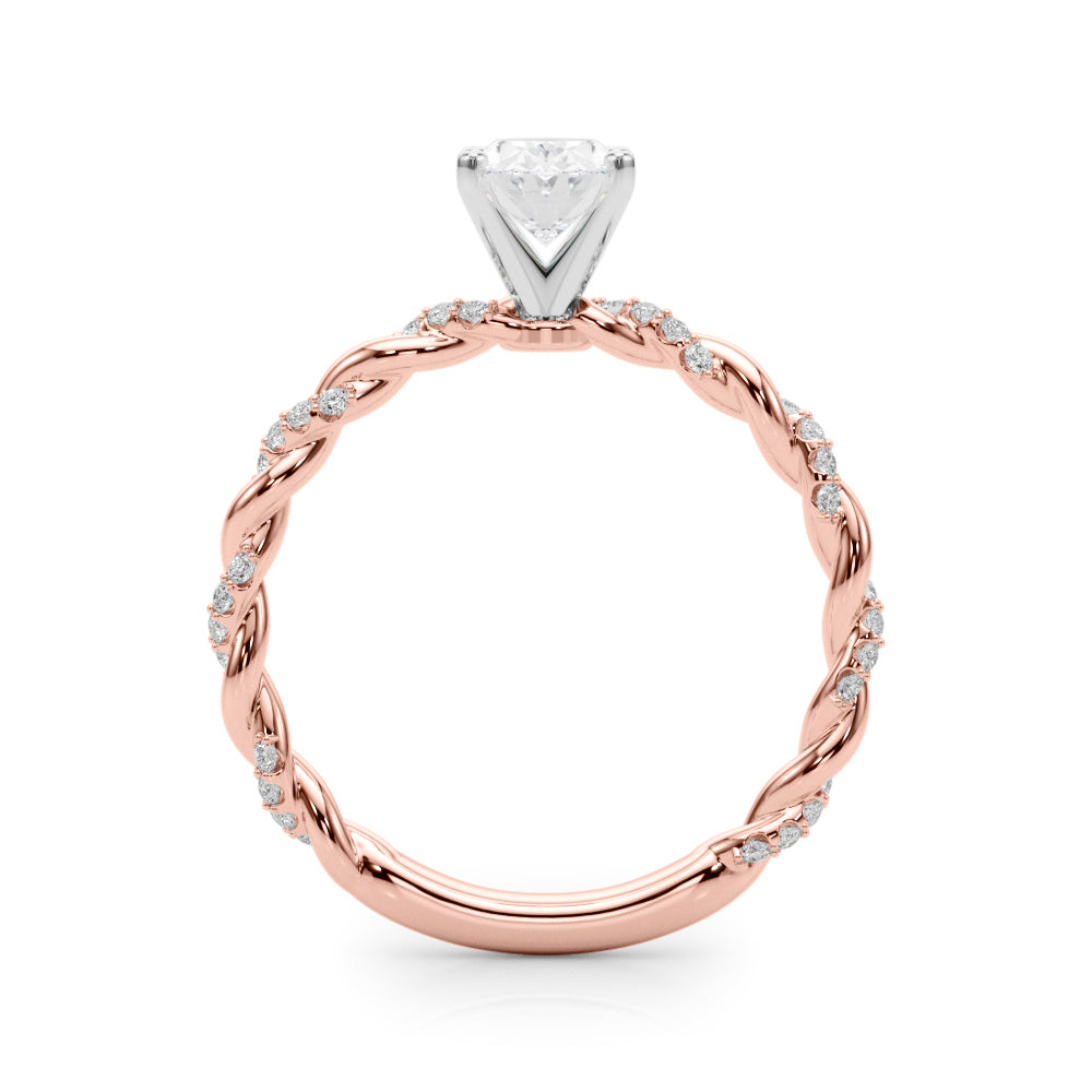 Oval Accented Twisted Setting