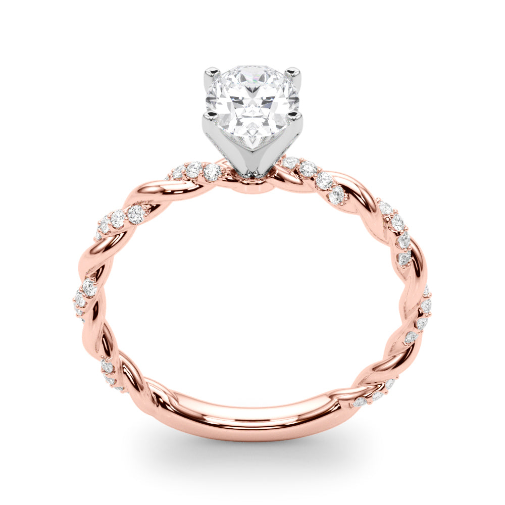 Oval Accented Twisted Setting