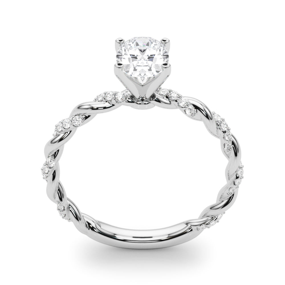Oval Accented Twisted Setting