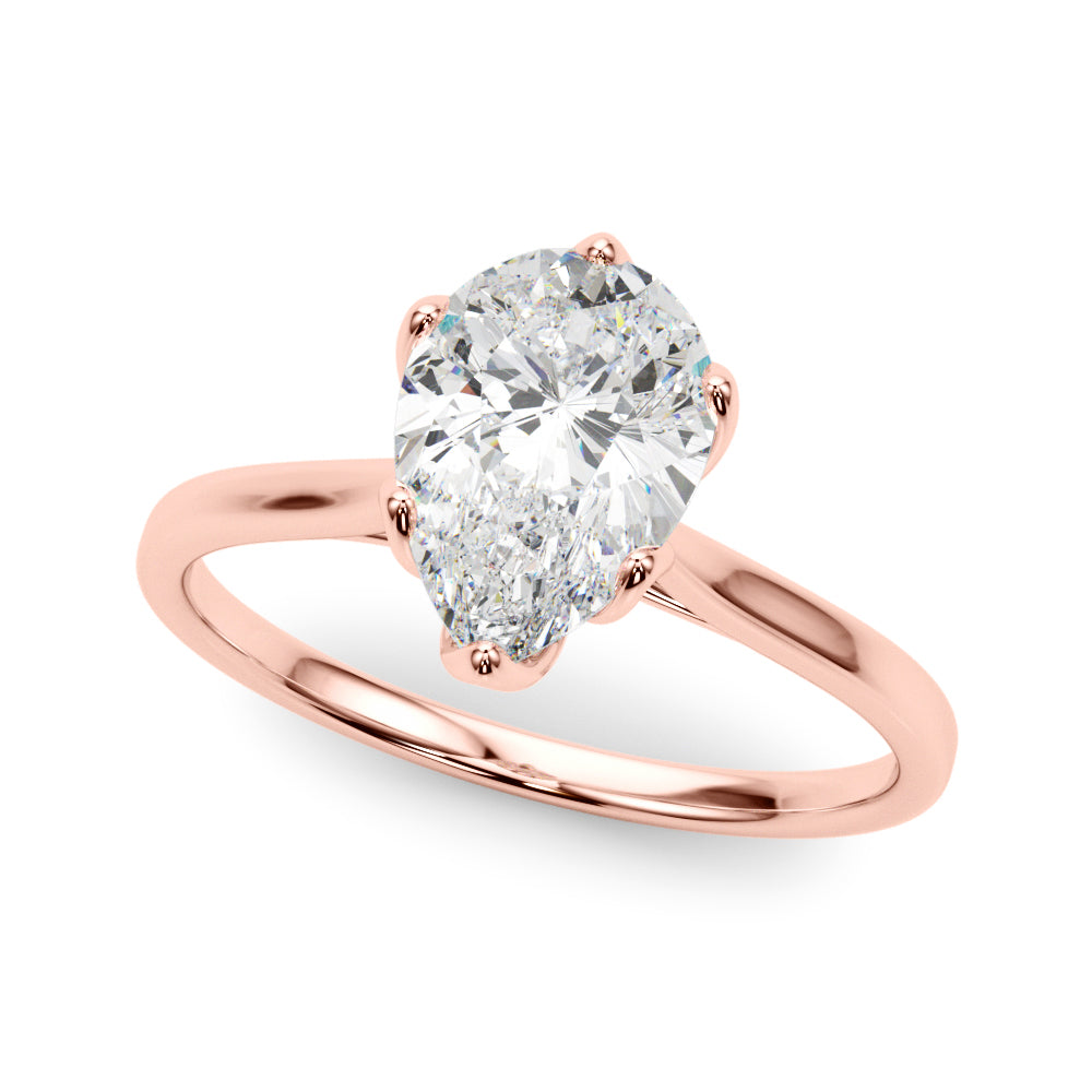 Pear Flower Basket 6-Prong Solitaire Setting