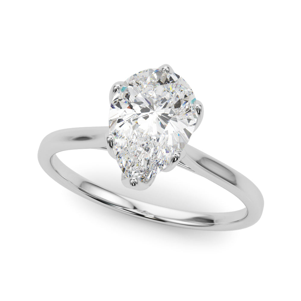 Pear Flower Basket 6-Prong Solitaire Setting
