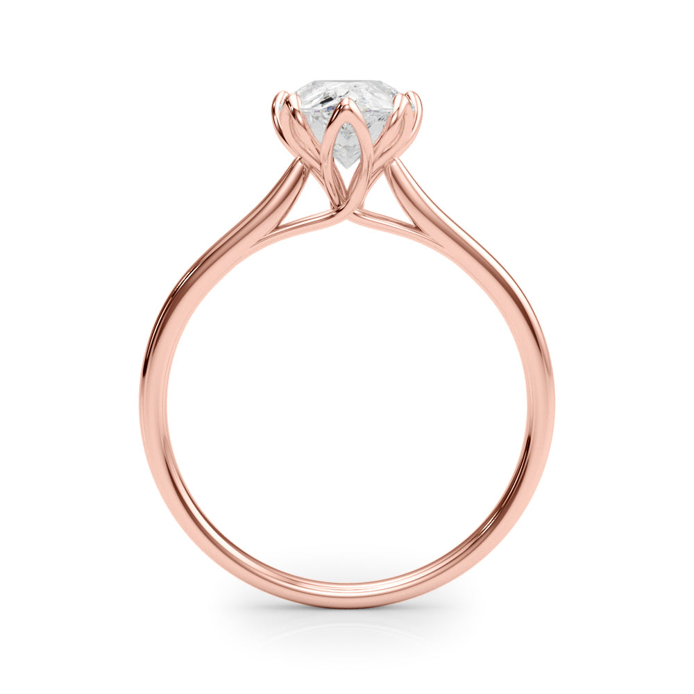 Pear Flower Basket 6-Prong Solitaire Setting