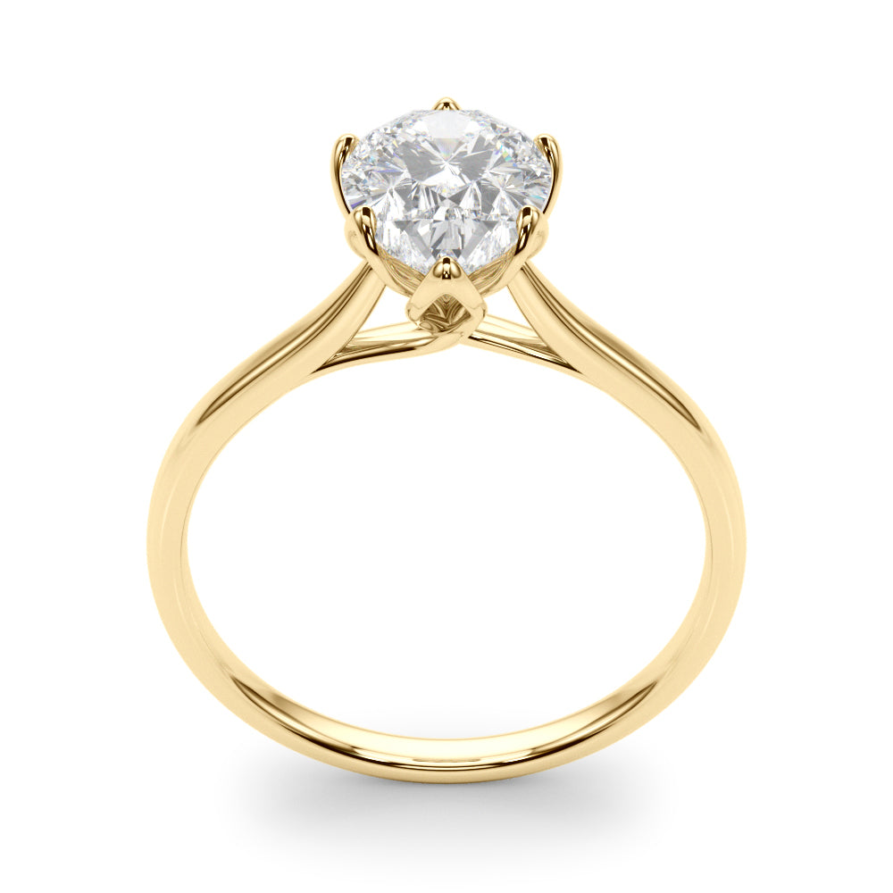 Pear Flower Basket 6-Prong Solitaire Setting