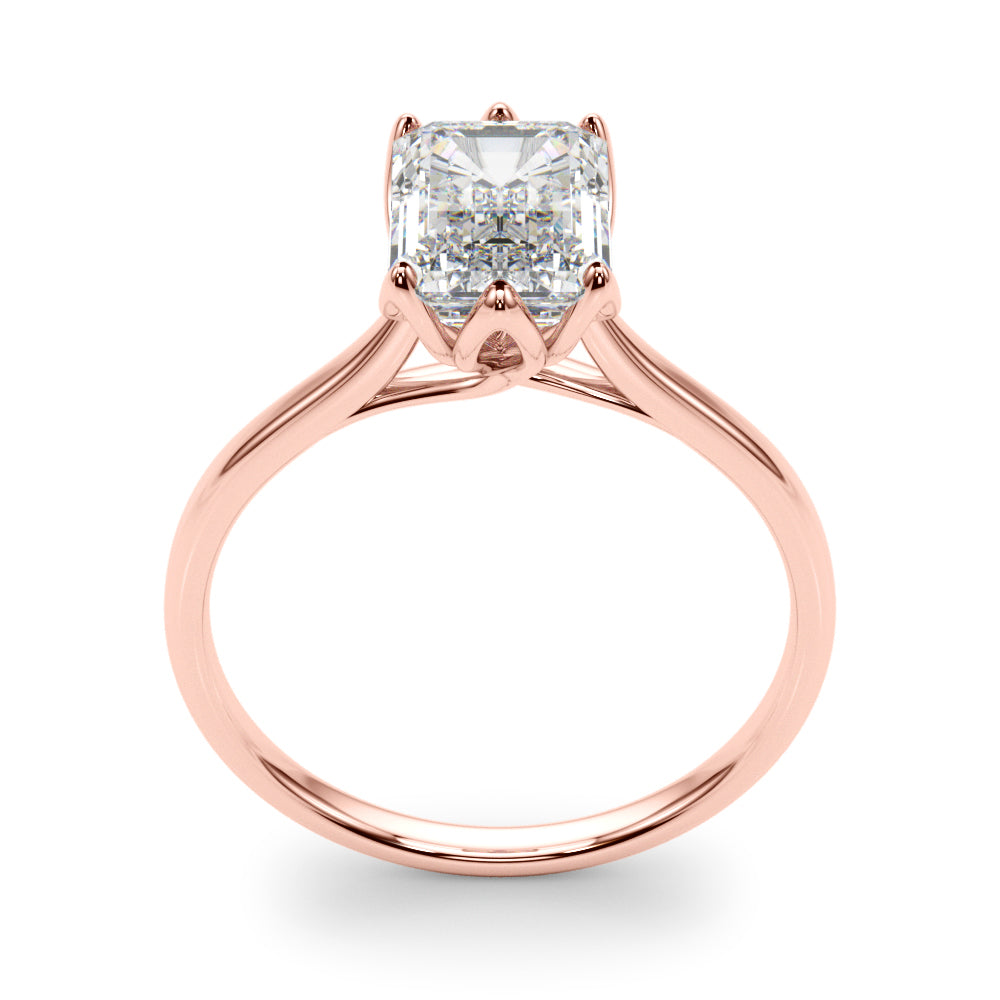 Emerald Flower Basket 6-Prong Solitaire Setting