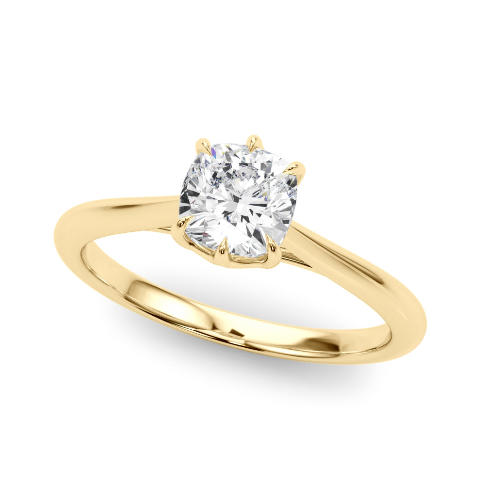 Cushion Petite Cathedral 6-Claw Prong Solitaire Setting
