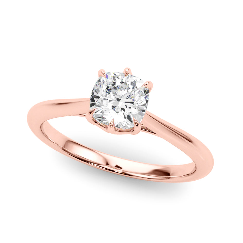 Cushion Petite Cathedral 6-Claw Prong Solitaire Setting