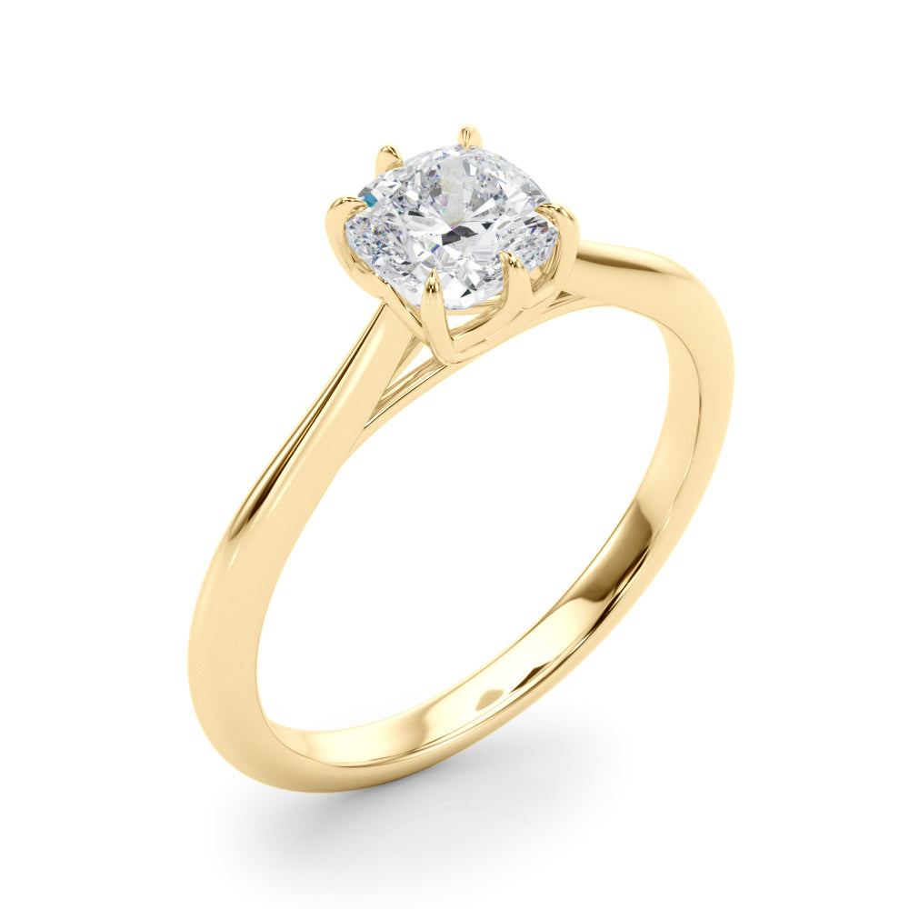 Cushion Petite Cathedral 6-Claw Prong Solitaire Setting